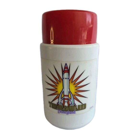 Vintage DISNEYLAND Tomorrowland THERMOS ONLY Metal Lunchbox 1998 RARE Disney - Picture 1 of 8